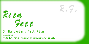 rita fett business card